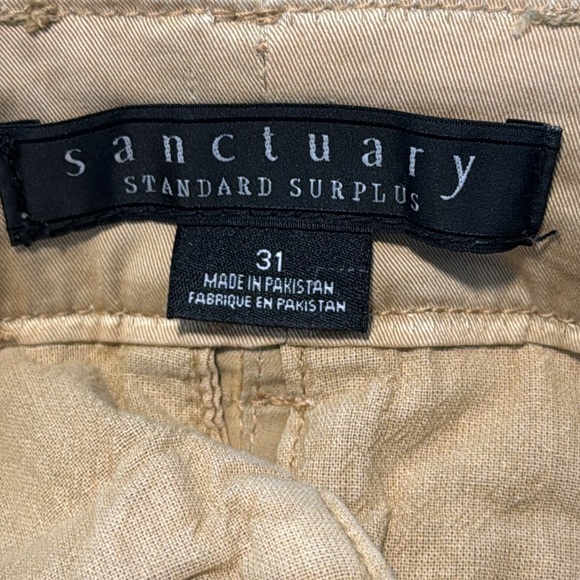 Sanctuary Rebel Relaxed Cargo Pant Jogger Size 31 Camel Dark Khaki Utility - Picture 6 of 9